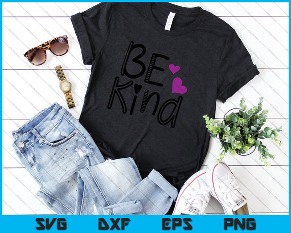Be Kind Love Digital Download SVG PNG Cutting Printable Files - on a t-shirt