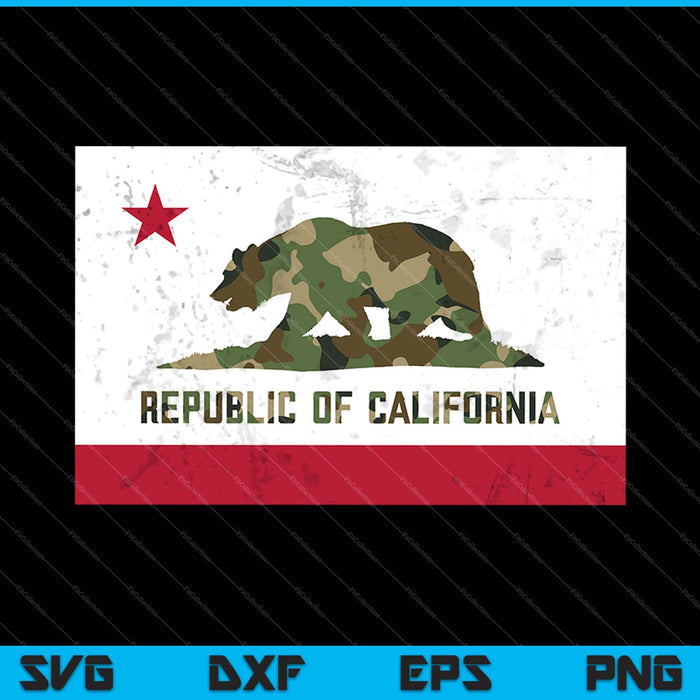 Bear Military Republic of California SVG PNG Cutting Printable Files