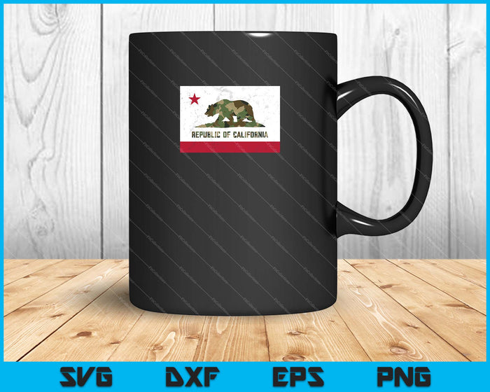 Bear Military Republic of California SVG PNG Cutting Printable Files