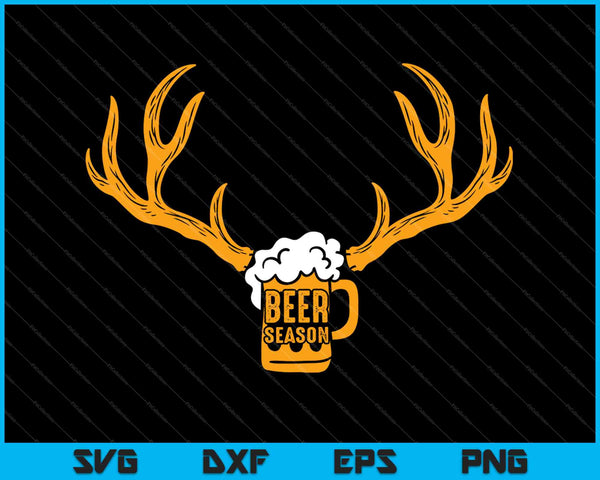 Beer Season Hoodie - X-mas Animal Hunting Beer Drinkers SVG PNG Cutting Printable Files