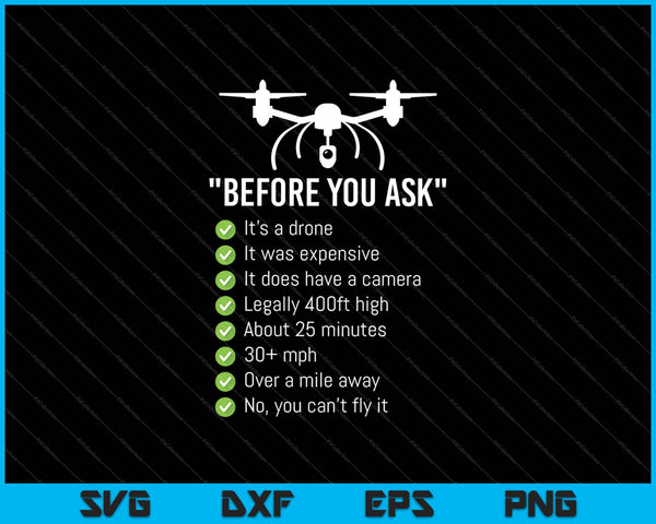 Antes de preguntar: Sí, es un dron SVG PNG cortando archivos imprimibles