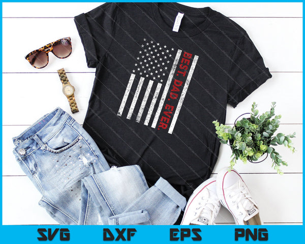 Beste vader ooit Vaderdag USA vlag SVG PNG snijden afdrukbare bestanden - on a t-shirt