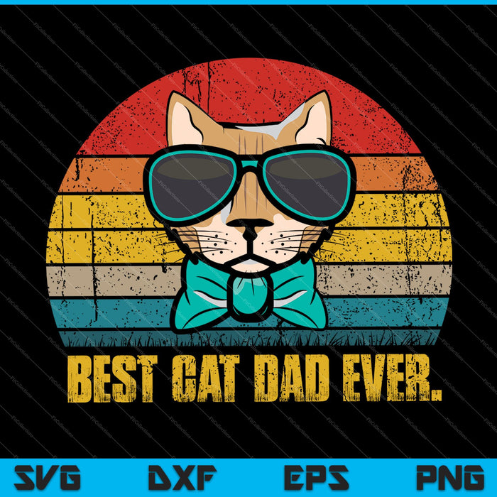 El mejor regalo de papá gato para los amantes de los gatos SVG PNG cortando archivos imprimibles