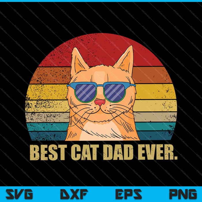 El mejor papá gato de todos los tiempos SVG PNG EPS cortando archivos imprimibles
