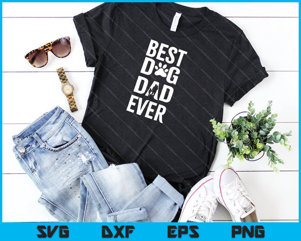 Beste hond papa ooit SVG PNG snijden afdrukbare bestanden - on a t-shirt