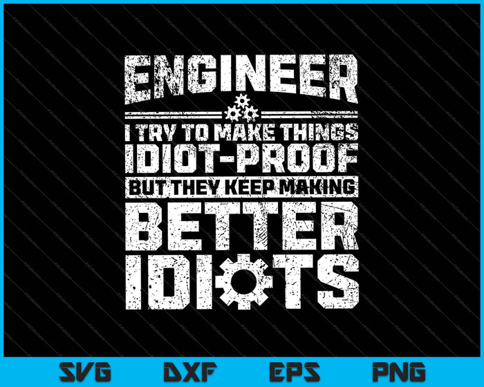 Mejor arte de ingeniero para hombres mujeres ingeniería mecánica archivos SVG PNG