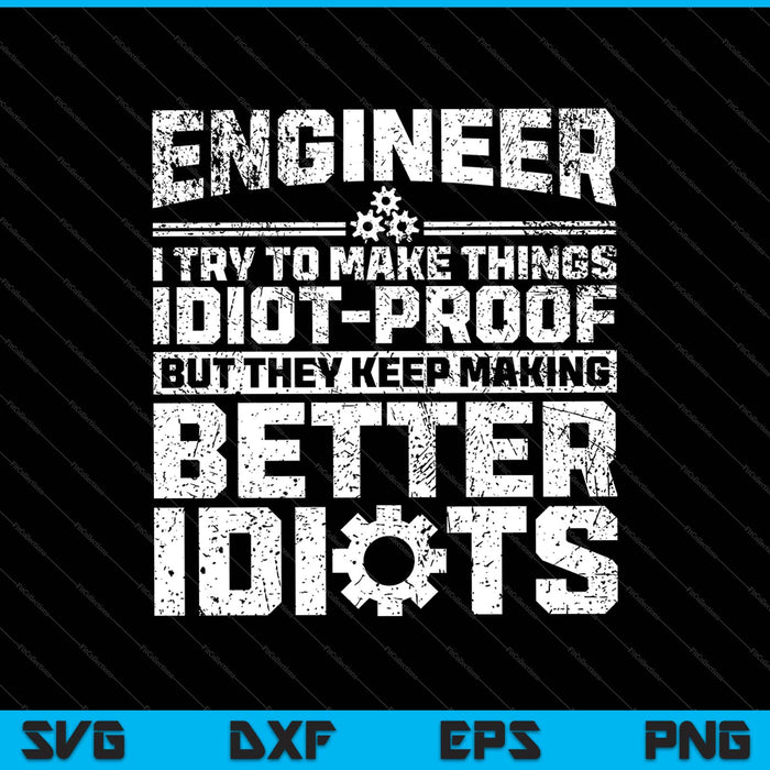 Mejor arte de ingeniero para hombres mujeres ingeniería mecánica archivos SVG PNG