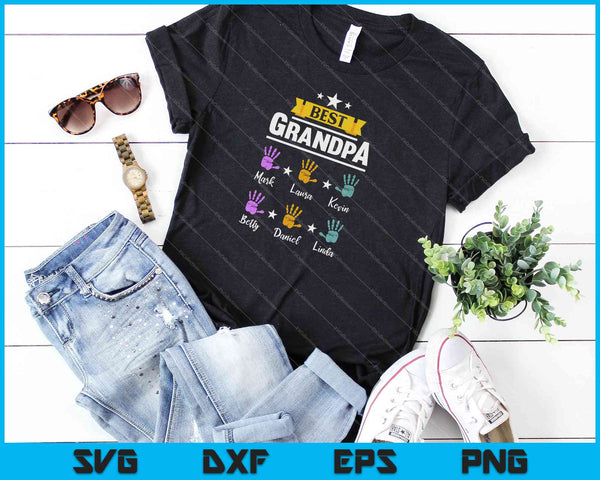 Beste opa Mark Laura Kevin Betty Daniel Linda SVG PNG snijden afdrukbare bestanden - on a t-shirt