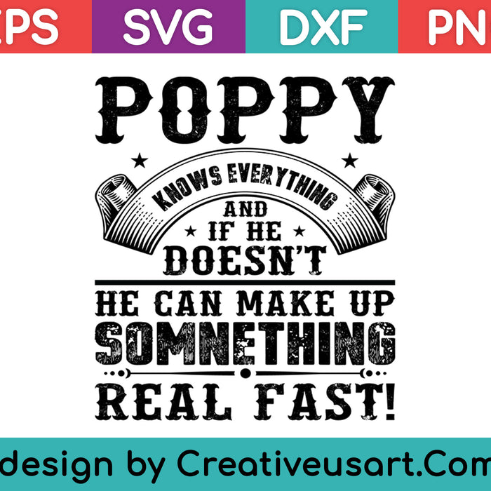 Best Gift Awesome Poppy Shirt Cool Fathers Day Gift SVG PNG Cutting Printable Files