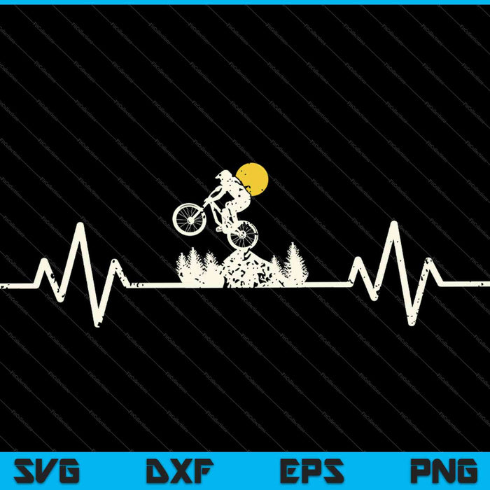 Bike Heartbeat SVG PNG Druckbare Dateien Schneiden SVG PNG Cortar archivos imprimibles