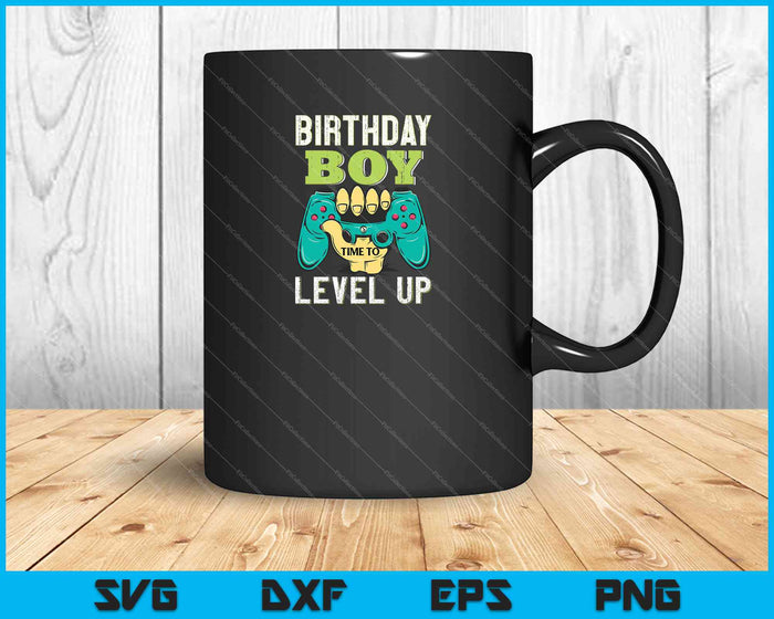 Birthday Boy Time to Level Up Video Game Birthday SVG PNG Cutting Printable Files