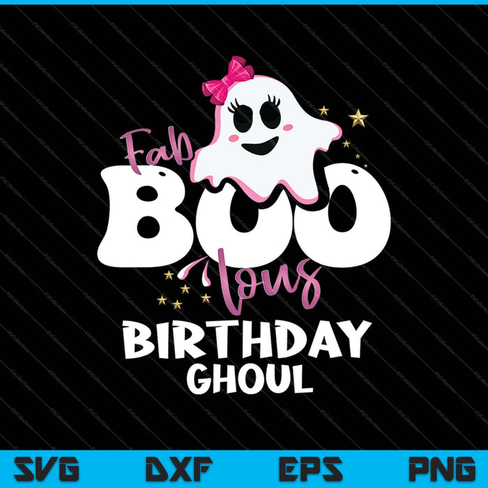 Verjaardag Ghoul Halloween meisjes SVG PNG snijden afdrukbare bestanden