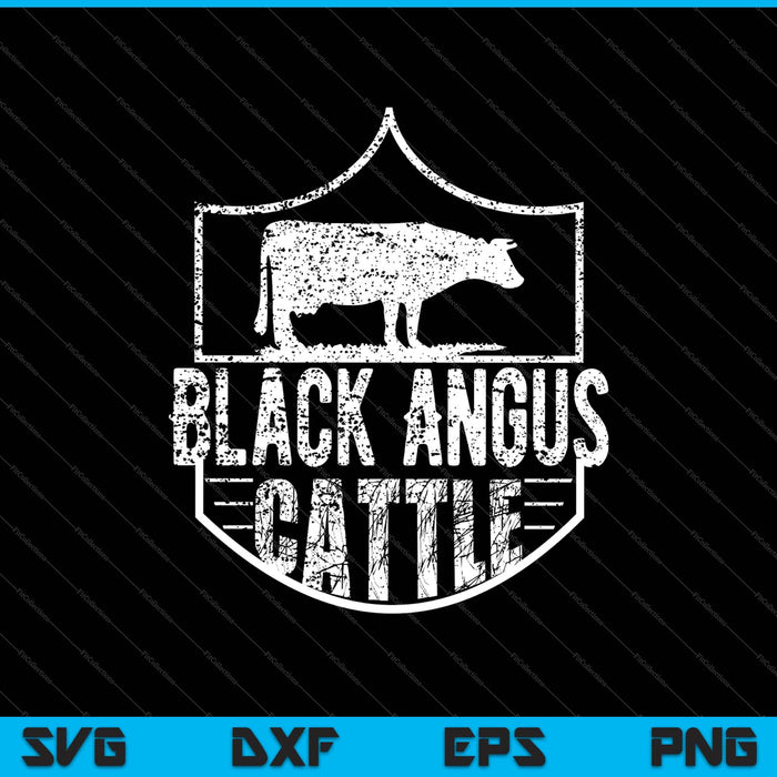 Black Angus Cattle SVG PNG Cutting Printable Files