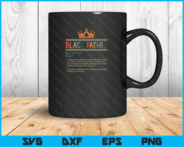Negro Padre Sustantivo Día del Padre SVG PNG Cortar archivos imprimibles