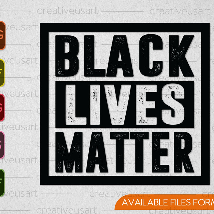 Las vidas negras importan con Black Power Fist SVG PNG cortando archivos imprimibles