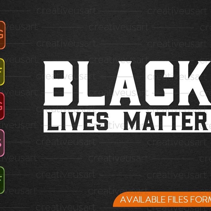Black Lives Matter, Puño negro SVG PNG Cortando archivos imprimibles