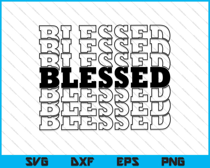 Blessed Words SVG PNG Cutting Printable Files