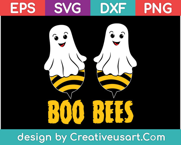 Boo bijen paren Halloween kostuum SVG PNG snijden afdrukbare bestanden