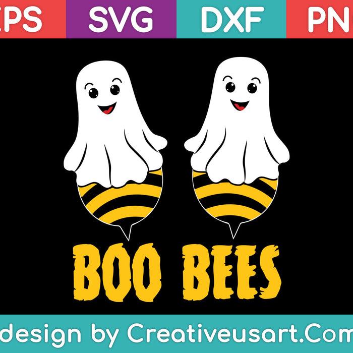 Boo Bees Parejas Disfraz de Halloween SVG PNG Cortar archivos imprimibles