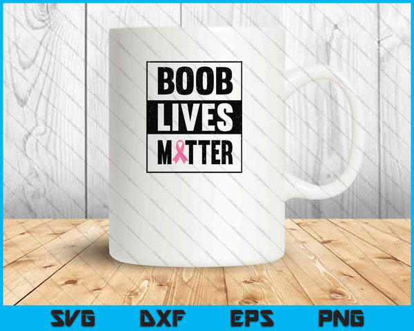 Boob Lives Matter Retro Borstkanker Vintage Distressed SVG PNG Snijden afdrukbare bestanden