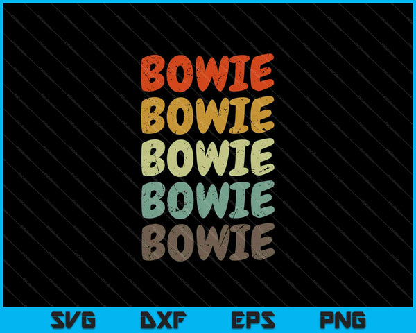 Bowie, Maryland Retro Vintage SVG PNG Cortar archivos imprimibles
