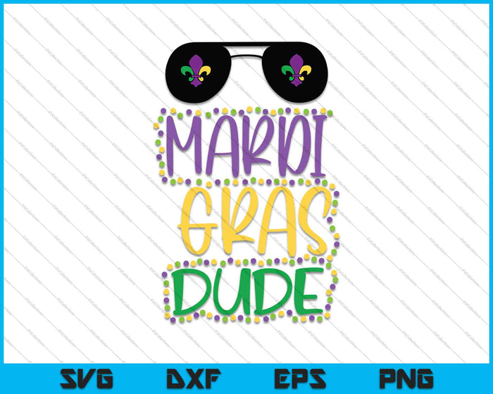 Boy Mardi Gras Dude SVG PNG Cortar archivos imprimibles 