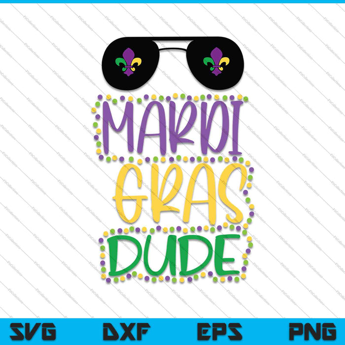 Boy Mardi Gras Dude SVG PNG Cortar archivos imprimibles 