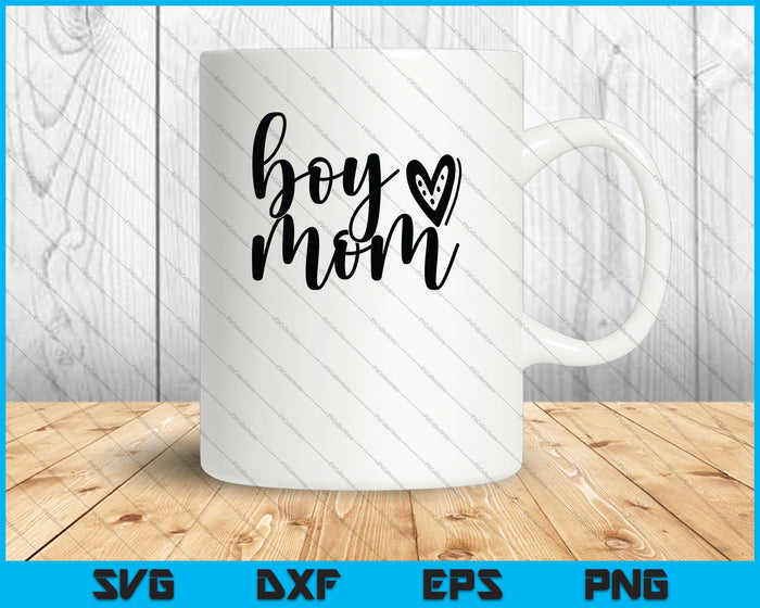 Boy mom hand lettered SVG PNG Cutting Printable Files