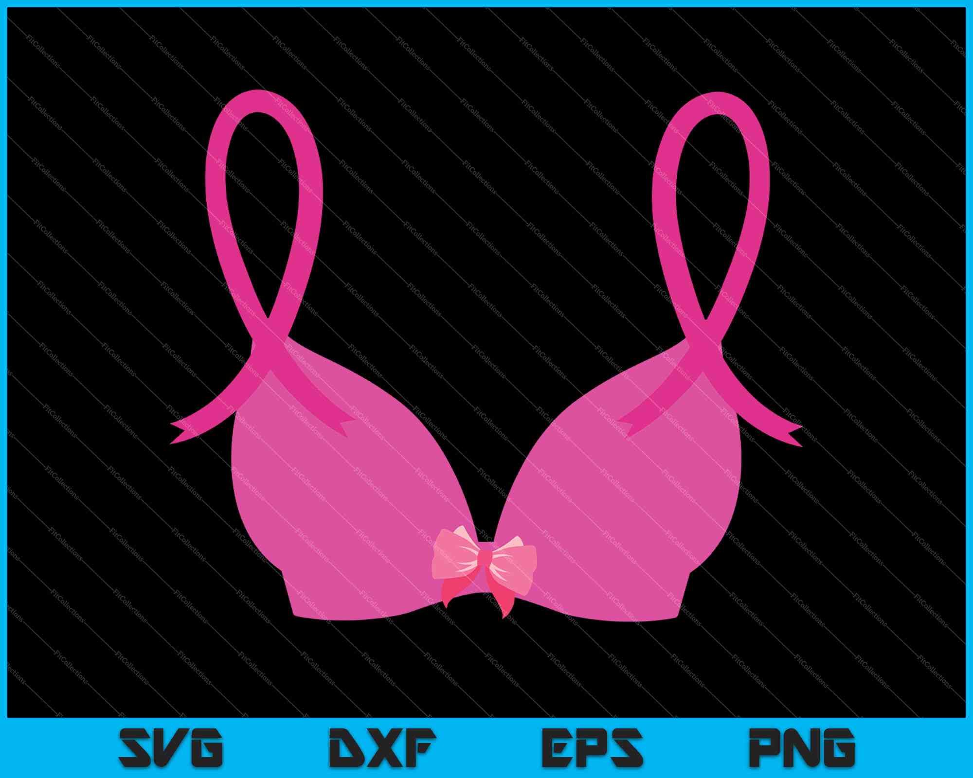 Bra Pink Ribbon Awareness Survivor Ta-Ta SVG PNG Files – creativeusarts
