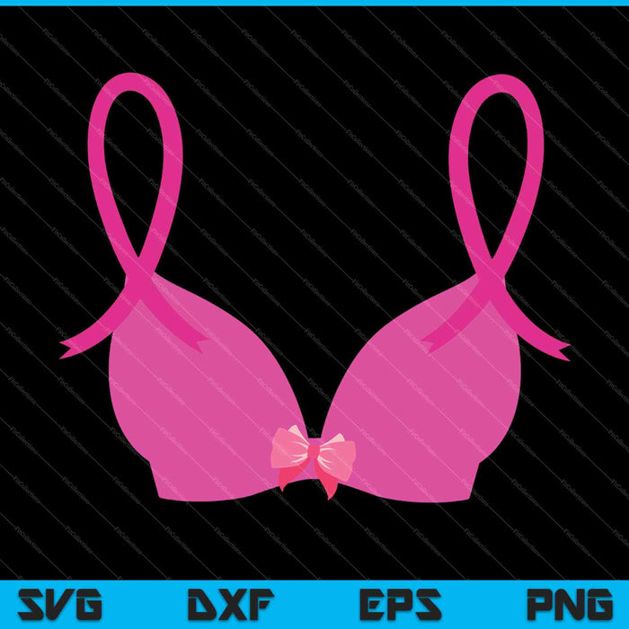 Breast Cancer Shirt Bra Pink Ribbon Awareness Survivor Ta-Ta SVG PNG Cutting Printable Files