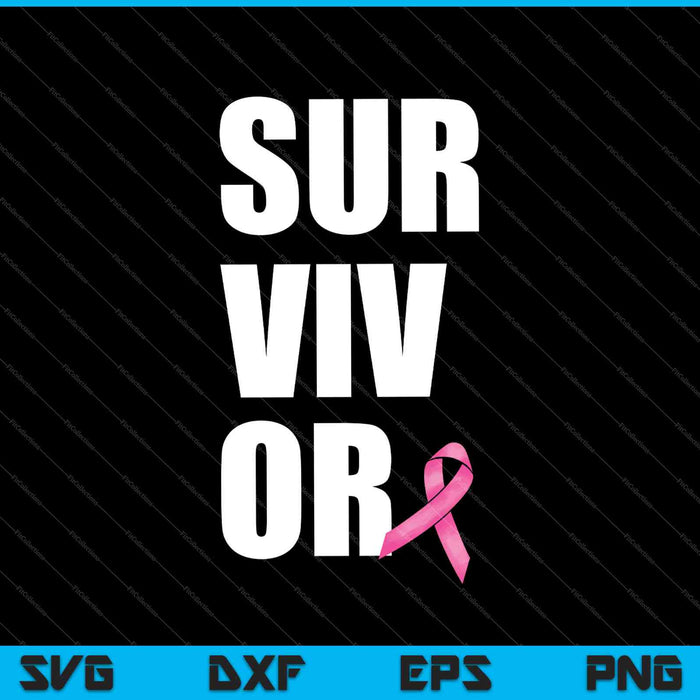 Sobreviviente para el apoyo a la conciencia SVG PNG cortando archivos imprimibles