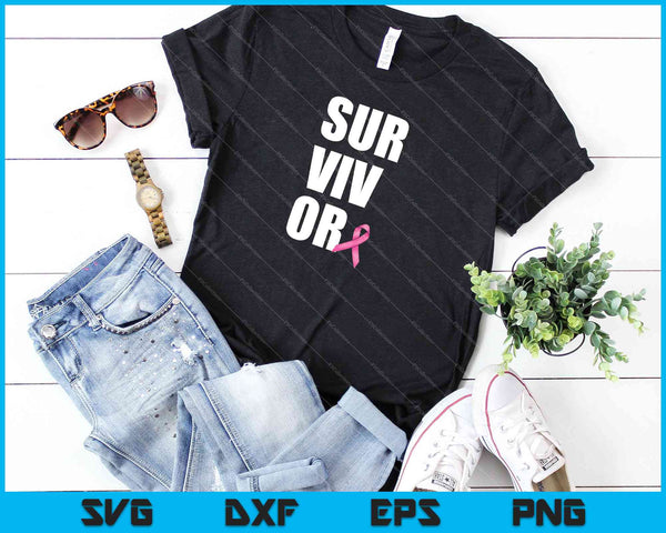 Overlevende voor bewustzijn ondersteuning SVG PNG snijden afdrukbare bestanden - on a t-shirt