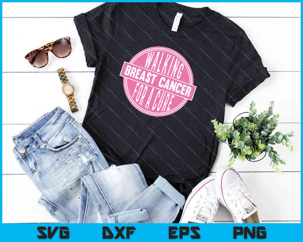 Borstkanker lopen voor een remedie SVG PNG snijden afdrukbare bestanden - on a t-shirt