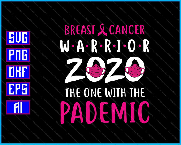 Guerrero del cáncer de mama 2020 SVG PNG cortando archivos imprimibles