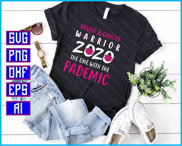 Borstkanker Warrior 2020 SVG PNG snijden afdrukbare bestanden - on a t-shirt