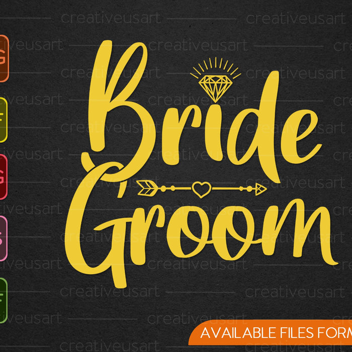 Bride Groom SVG PNG Cutting Printable Files
