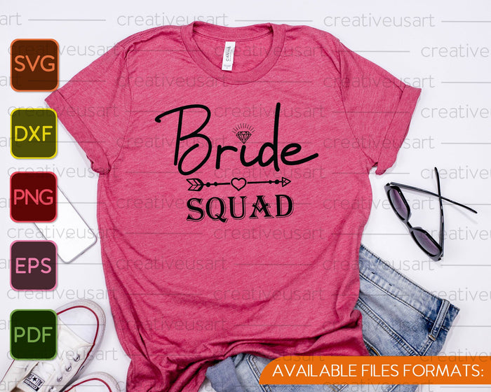Bride Squad SVG PNG Cutting Printable Files