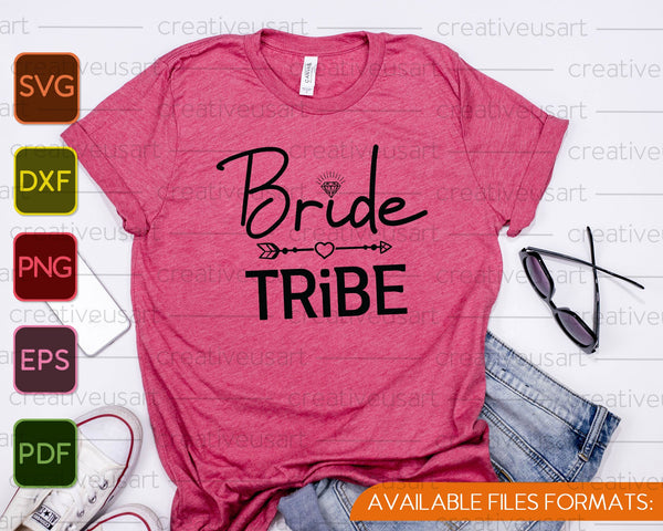 Novia tribu boda fiesta SVG PNG corte archivos imprimibles - on a t-shirt