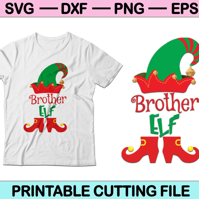 Navidad Familia Hermano ELF SVG PNG Cortar archivos imprimibles 
