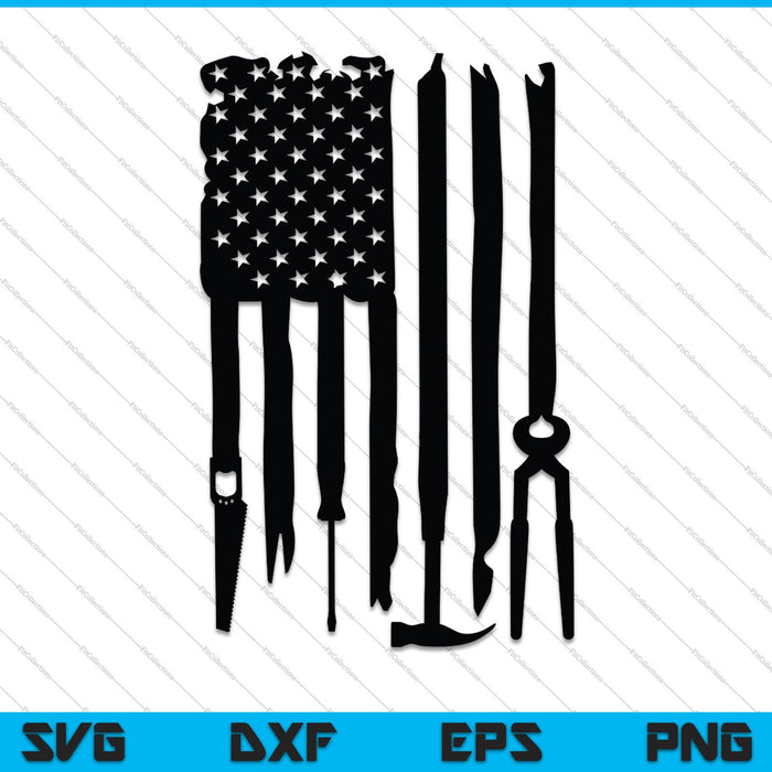 Constructor Bandera Americana SVG PNG Cortando Archivos Imprimibles
