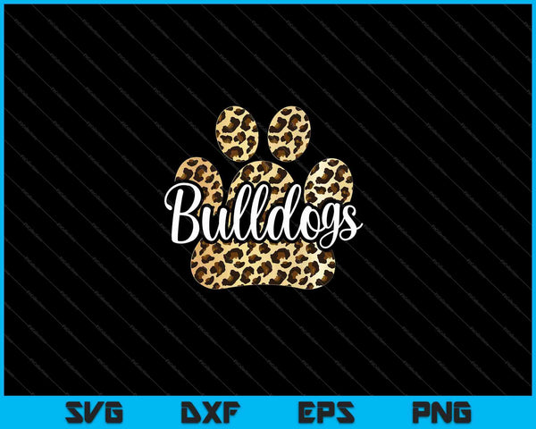 Bulldogs Team Mascot School Spirit Game SVG PNG Cutting Printable Files