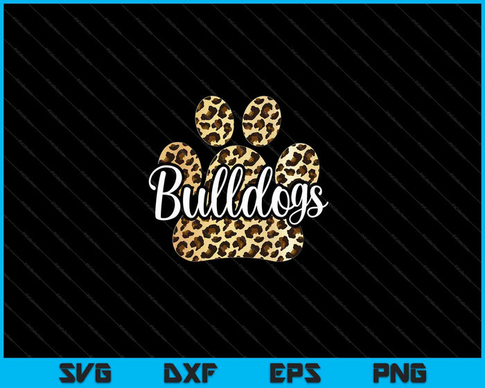 Bulldogs Equipo Mascota Escuela Espíritu Juego SVG PNG Cortar Archivos Imprimibles