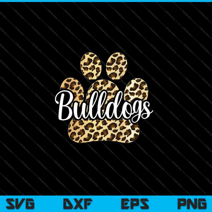 Bulldogs Equipo Mascota Escuela Espíritu Juego SVG PNG Cortar Archivos Imprimibles