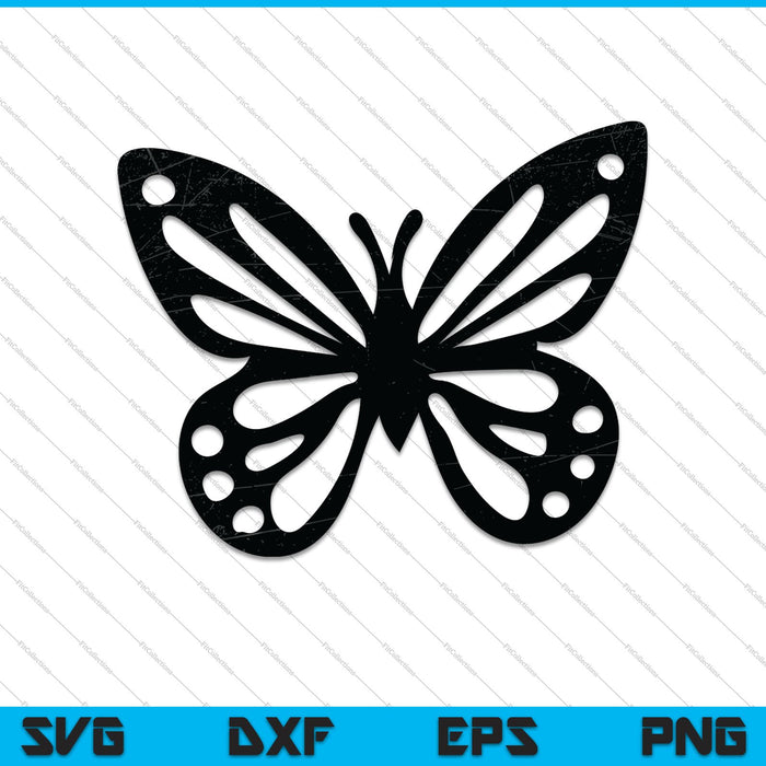 Pink and Black Butterfly SVG PNG Cutting Printable Files