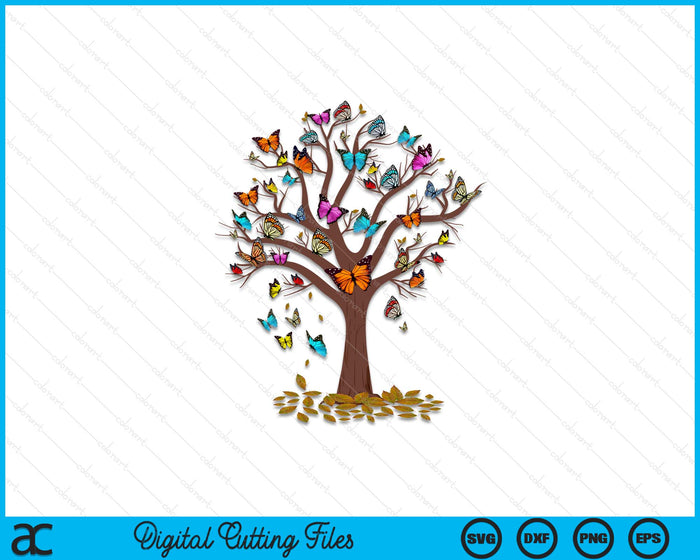 Butterfly Tree Beautiful SVG PNG Cutting Printable Files