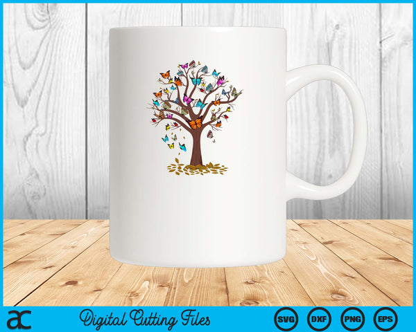 Butterfly Tree Beautiful SVG PNG Cutting Printable Files