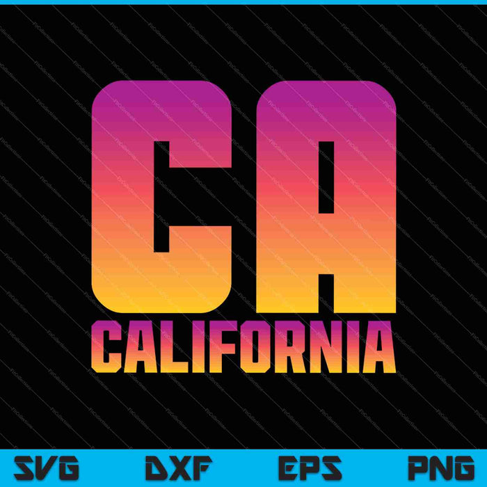 CA California SVG PNG cortando archivos imprimibles