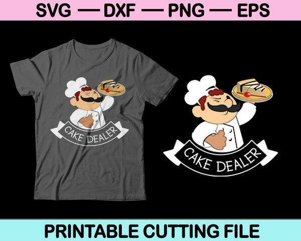 Distribuidor de pasteles cocinando SVG PNG cortando archivos imprimibles