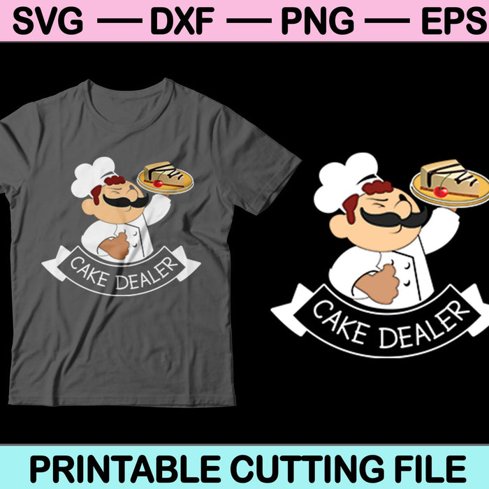 Cake Dealer Cooking SVG PNG Cutting Printable Files