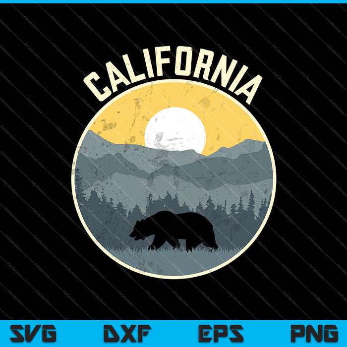 California Bear SVG PNG Cutting Printable Files